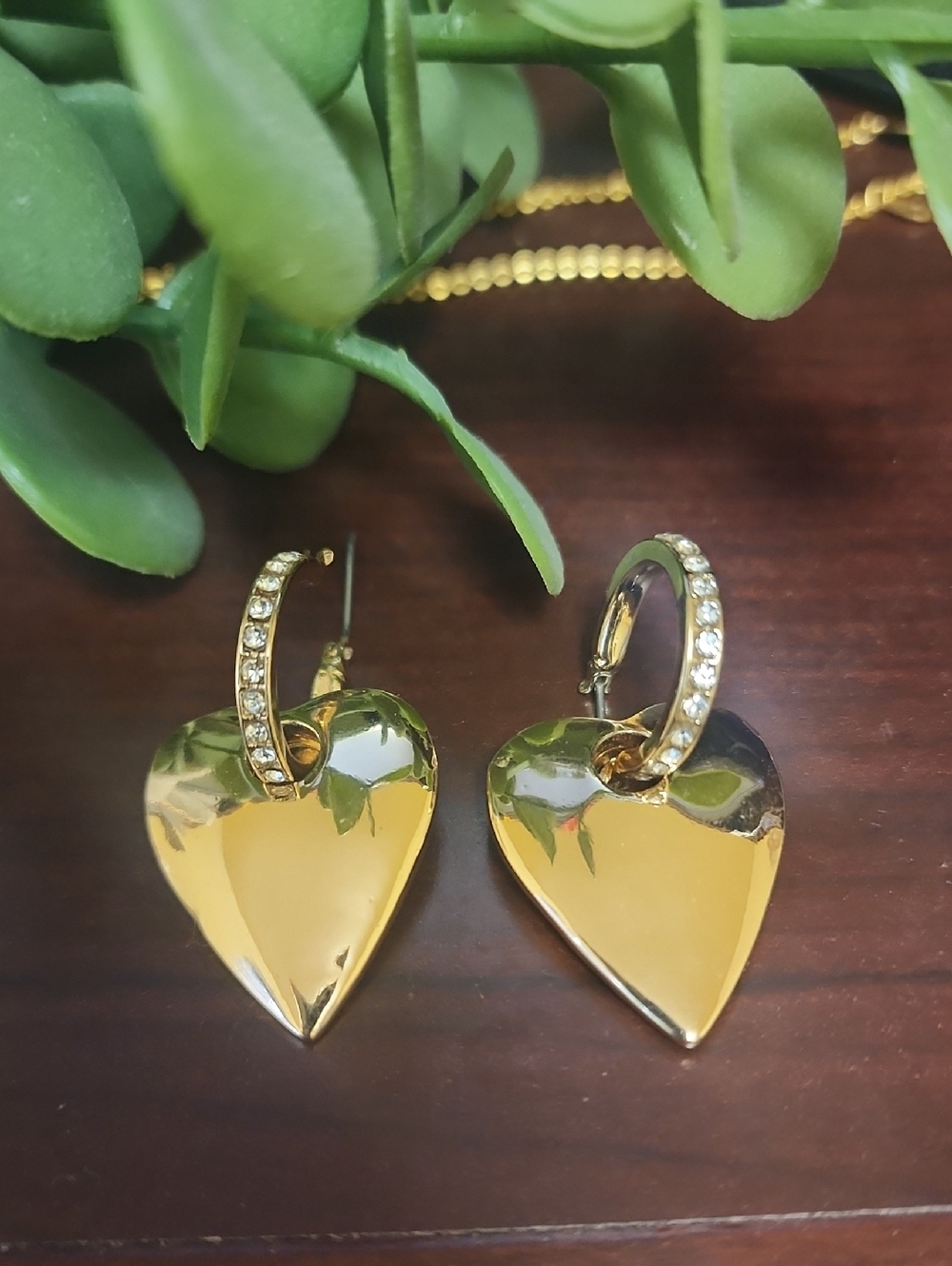 Gold Heart Earrings